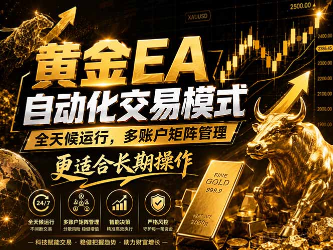 黄金EA量化：多窗口矩阵稳定运行，系统自动执行，收益空间持续放大-玻哥网络技术工作室