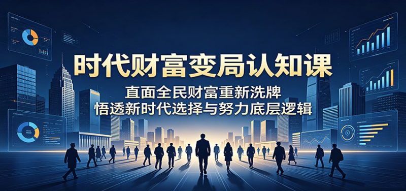 时代财富变局认知课：直面全民财富重新洗牌，悟透新时代选择与努力底层逻辑-玻哥网络技术工作室