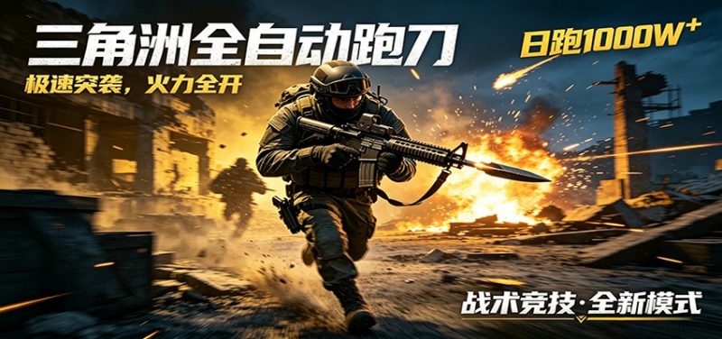 AI+游戏的全新玩法，日化500无压力，风控拉满超安全，三角洲跑刀躺赚首选-玻哥网络技术工作室