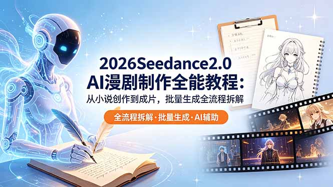 2026Seedance2.0 AI制作全能教程：从小说创作到成片，批量生成全流程拆解-玻哥网络技术工作室