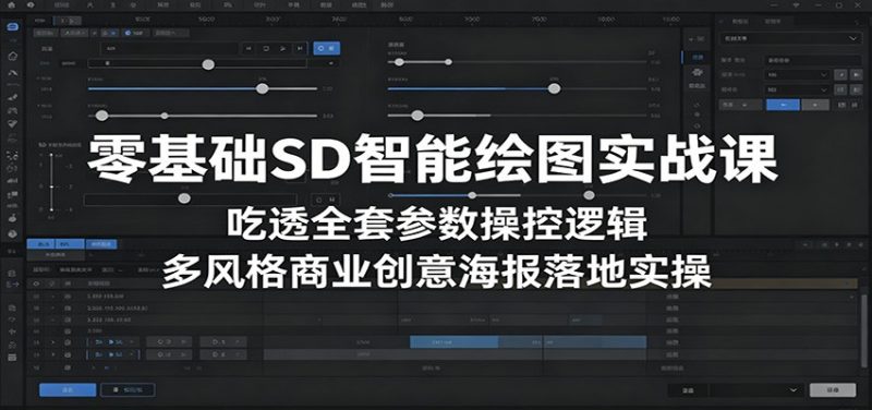零基础SD智能绘图实战课：吃透全套参数操控逻辑，多风格商业创意海报落地实操-玻哥网络技术工作室