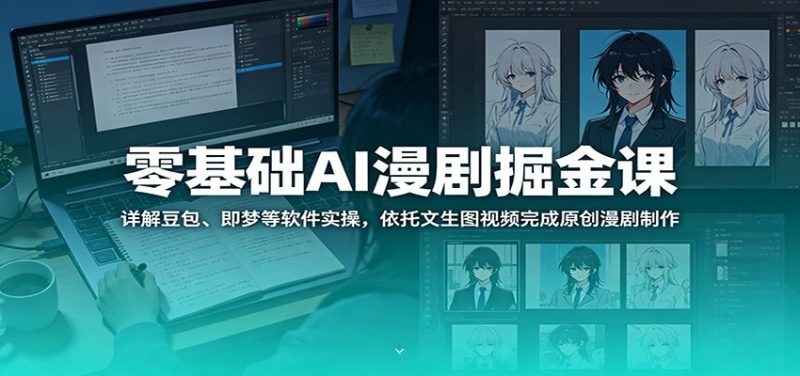 零基础AI漫剧掘金课：详解豆包、即梦等软件实操，依托文生图视频完成原创漫剧制作-玻哥网络技术工作室