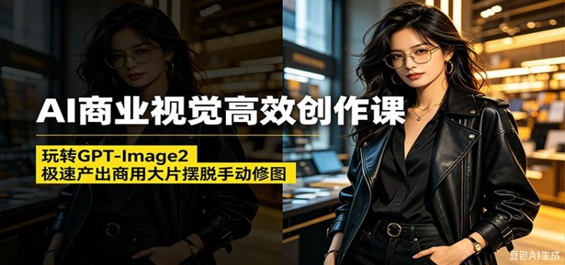 AI商业视觉高效创作课：玩转GPT-Image2，极速产出商用大片摆脱手动修图(更新)-玻哥网络技术工作室