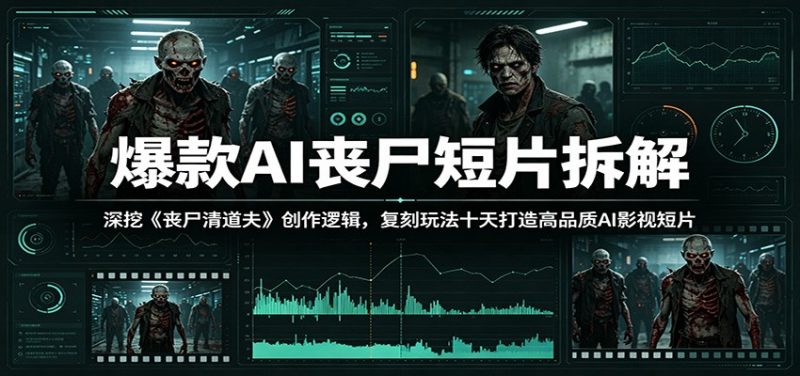 爆款AI丧尸短片拆解：深挖《丧尸清道夫》创作逻辑，复刻玩法快速打造高品质AI影视短片-玻哥网络技术工作室