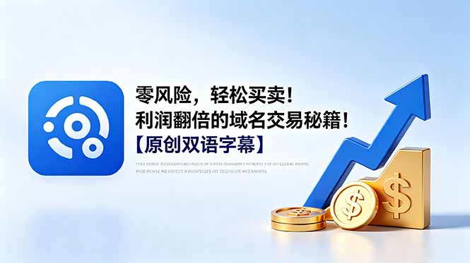 零风险，轻松买卖！利润翻倍的域名交易秘籍！【原创双语字幕】-玻哥网络技术工作室