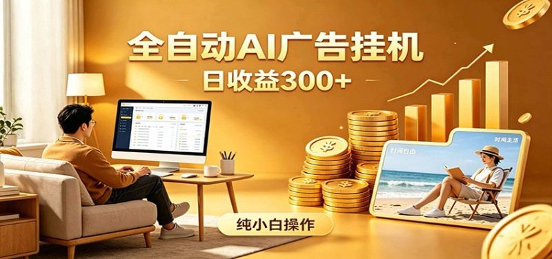 AI风口项目，全程解放双手，后台自动运行赚取收益，每天稳定收益300+-玻哥网络技术工作室