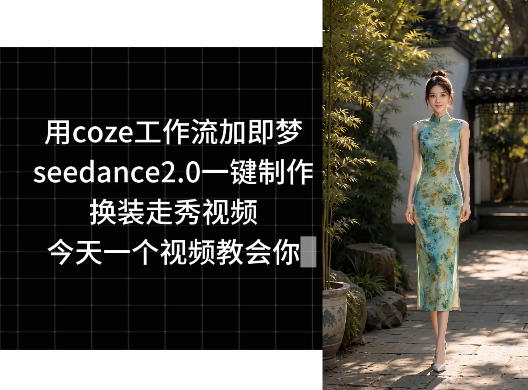 用coze工作流加即梦seedance2.0一键制作换装走秀视频，今天一个视频教会你-玻哥网络技术工作室