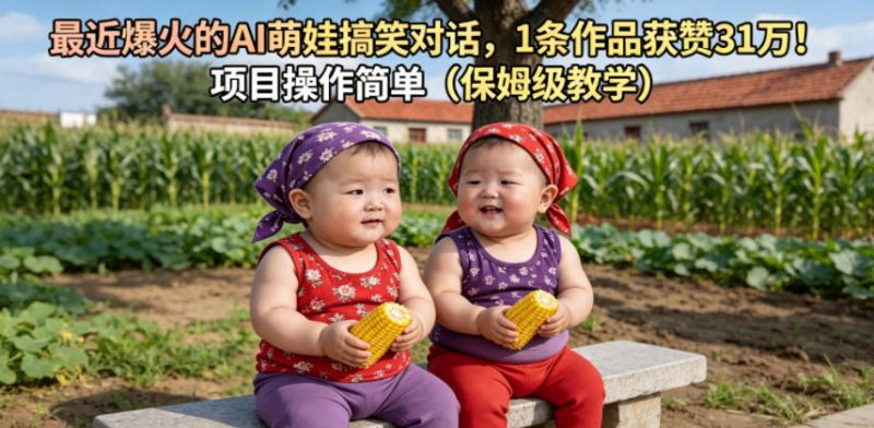 最近爆火的AI萌娃搞笑对话，1条作品获赞31W，项目操作简单(保姆级教学)-玻哥网络技术工作室
