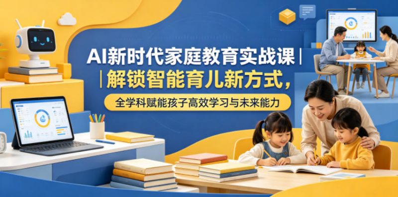 AI新时代家庭教育实战课｜解锁智能育儿新方式，全学科赋能孩子高效学习与未来能力-玻哥网络技术工作室