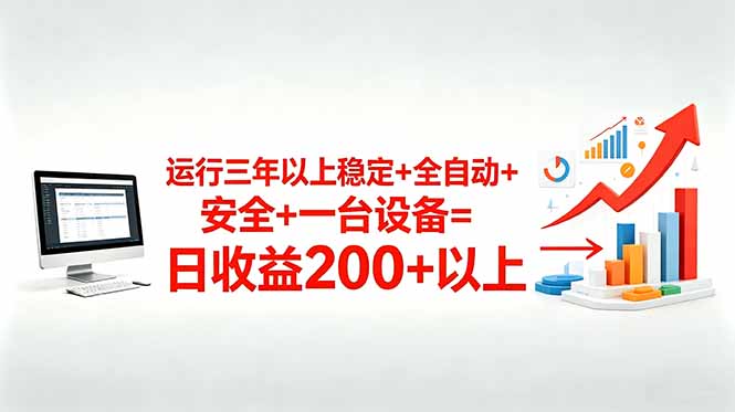 三年以上稳定+全自动+安全+一台设备=日收益200+-玻哥网络技术工作室