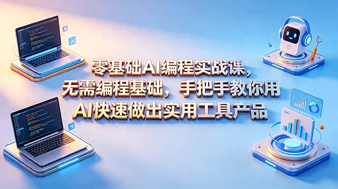零基础AI编程实战课-更新，无需编程基础，手把手教你用AI快速做出实用工具产品-玻哥网络技术工作室