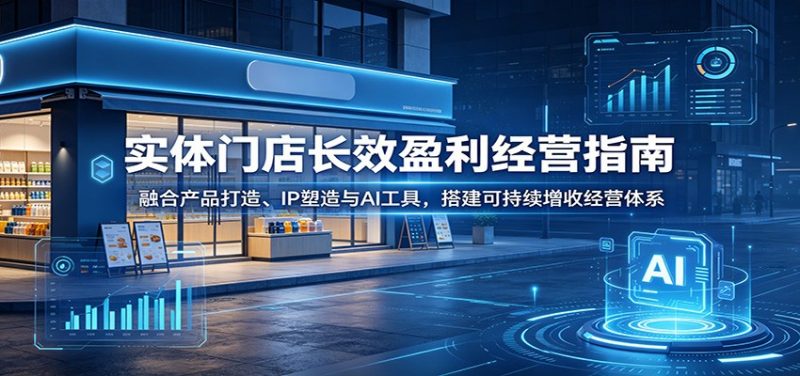 实体门店长效盈利经营指南：融合产品打造、IP塑造与AI工具，搭建可持续增收经营体系-玻哥网络技术工作室
