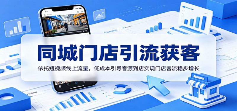 同城门店引流获客：依托短视频线上流量，低成本引导客源到店实现门店客流稳步增长-玻哥网络技术工作室