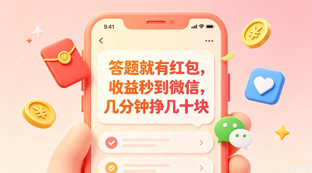答题就有红包，收益秒到微信，几分钟挣几十块，学生党上班族宝妈都可以玩【揭秘】-玻哥网络技术工作室