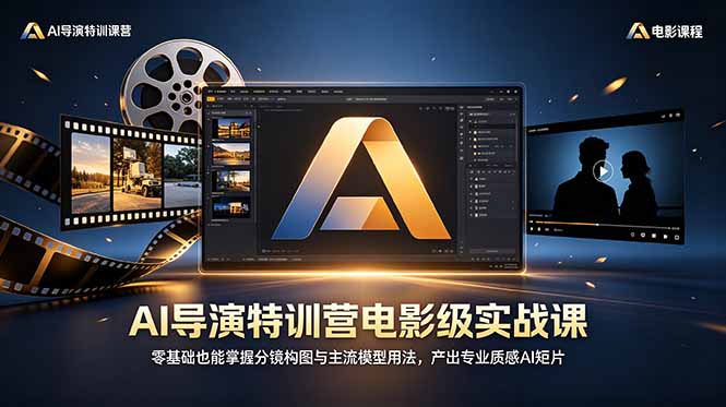 AI导演特训营电影级实战课，零基础也能掌握分镜构图与主流模型用法，产出专业质感AI短片-玻哥网络技术工作室