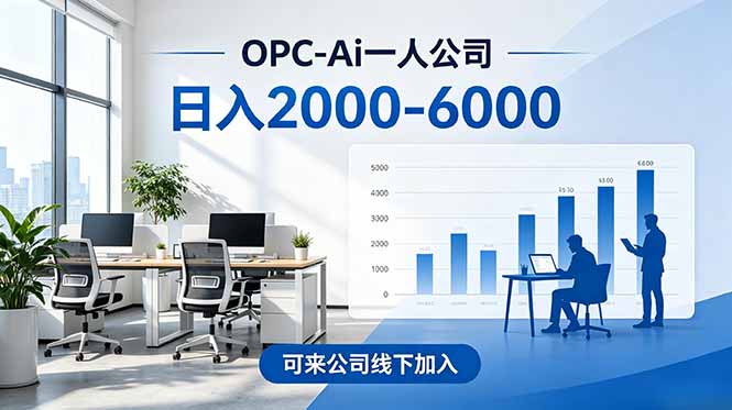 2026创业新风口—OPC一人公司模式震撼首发！日收益2000-6000+，项目绿色长久，安全稳健，合…-玻哥网络技术工作室