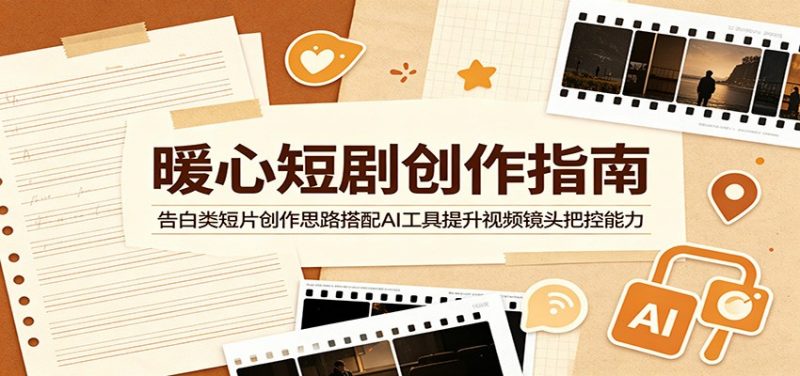 暖心短剧创作指南：告白类短片创作思路搭配AI工具提升视频镜头把控能力-玻哥网络技术工作室