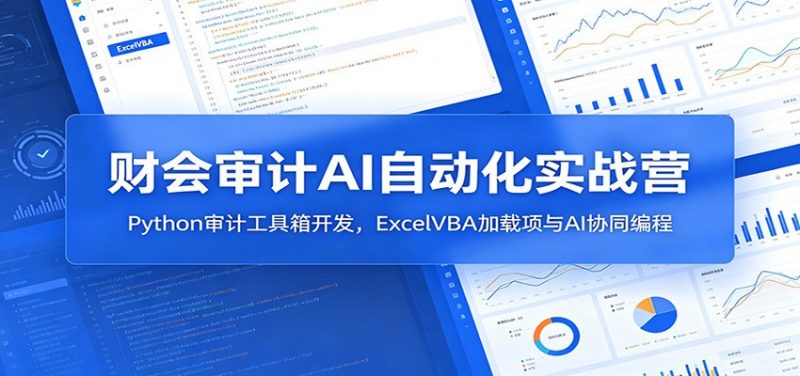 财会审计AI自动化实战营：Python审计工具箱开发，ExcelVBA加载项与AI协同编程-玻哥网络技术工作室