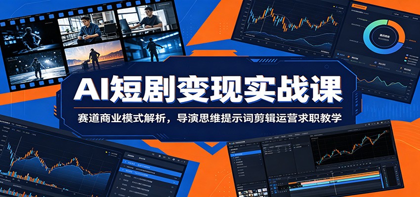 图片[1]-AI短剧变现实战课：赛道商业模式解析，导演思维提示词剪辑运营求职教学-玻哥网络技术工作室