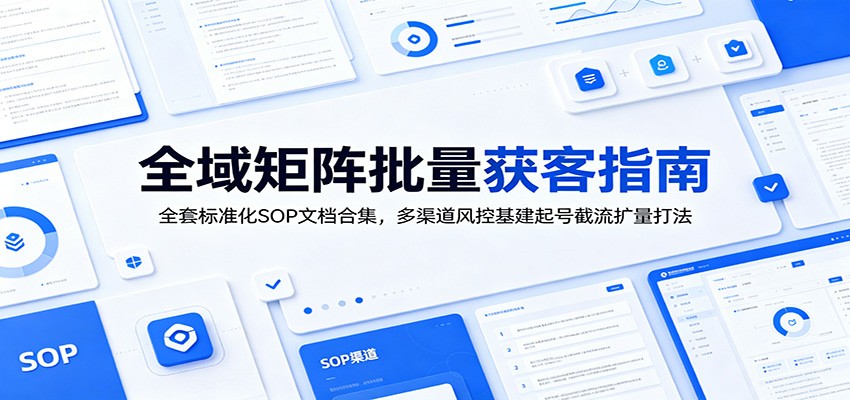 图片[1]-全域矩阵批量获客指南：全套标准化SOP文档合集，多渠道风控基建起号截流扩量打法-玻哥网络技术工作室