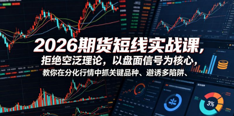 2026期货短线实战课，拒绝空泛理论，以盘面信号为核心，教你在分化行情中抓关键品种、避诱多陷阱(更新)-玻哥网络技术工作室