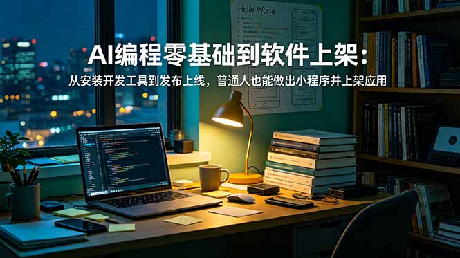 AI编程零基础到软件上架:从安装开发工具到发布上线,普通人也能做出小程序并上架应用商店-玻哥网络技术工作室