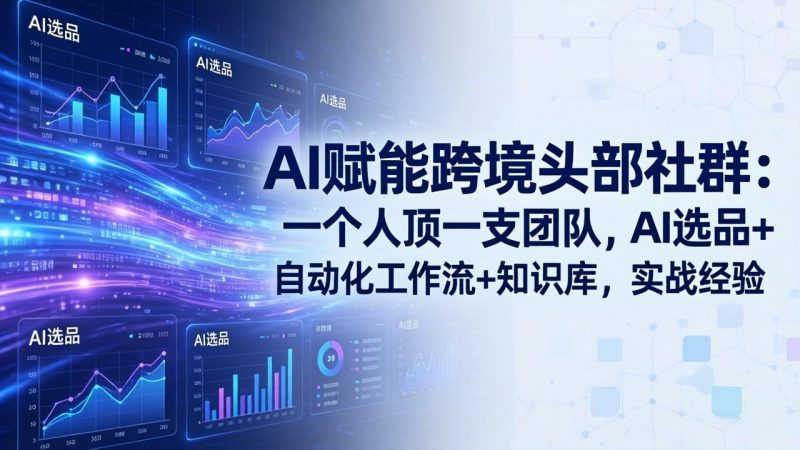 AI赋能跨境头部社群-更新6月：一个人顶一支团队，AI选品+自动化工作流+知识库，实战经验-玻哥网络技术工作室