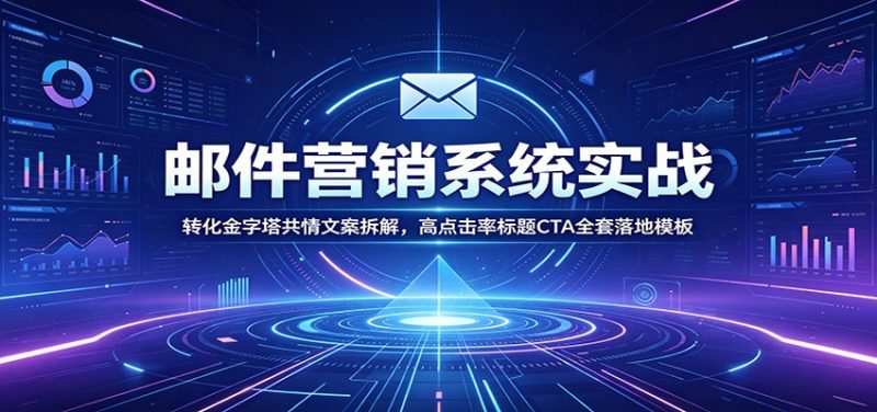 邮件营销系统实战：转化金字塔共情文案拆解，高点击率标题CTA全套落地模板-玻哥网络技术工作室