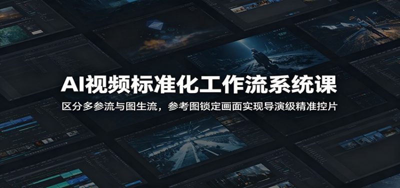 AI视频标准化工作流系统课：区分多参流与图生流，参考图锁定画面实现导演级精准控片-玻哥网络技术工作室