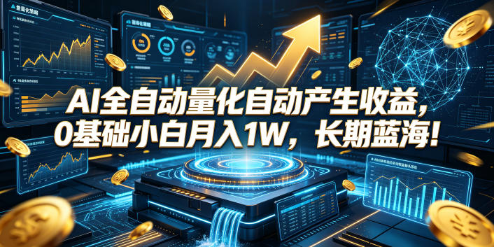 AI全自动量化自动产生收益，0基础小白月入1W，长期蓝海！【揭秘】-玻哥网络技术工作室