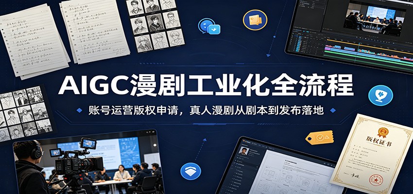 图片[1]-AIGC漫剧工业化全流程：账号运营版权申请，真人漫剧从剧本到发布落地-玻哥网络技术工作室