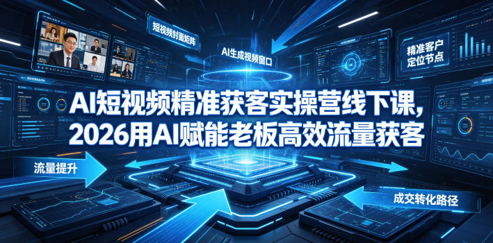 AI短视频精准获客实操营6月10-14号线下课，2026用AI赋能老板高效流量获客-玻哥网络技术工作室