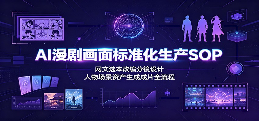 图片[1]-AI漫剧画面标准化生产SOP：网文选本改编分镜设计，人物场景资产生成成片全流程-玻哥网络技术工作室