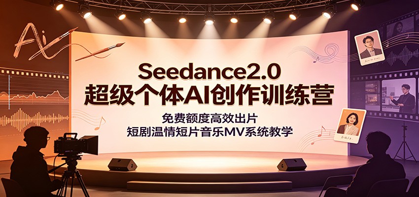 图片[1]-Seedance2.0超级个体AI创作训练营：免费额度高效出片，短剧温情短片音乐MV系统教学-玻哥网络技术工作室