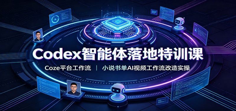 Codex智能体落地特训课：Coze平台工作流，小说书单AI视频工作流改造实操-玻哥网络技术工作室