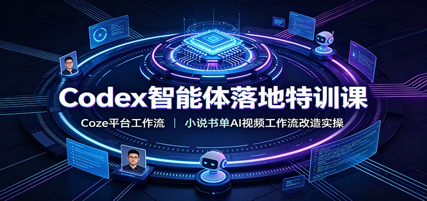 图片[1]-Codex智能体落地特训课：Coze平台工作流，小说书单AI视频工作流改造实操-玻哥网络技术工作室
