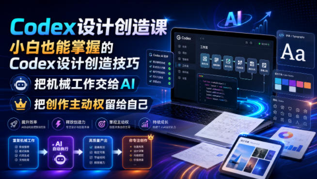 Codex设计创造课，小白也能掌握的Codex设计创造技巧，把机械工作交给AI，把创作主动权留给自己-玻哥网络技术工作室