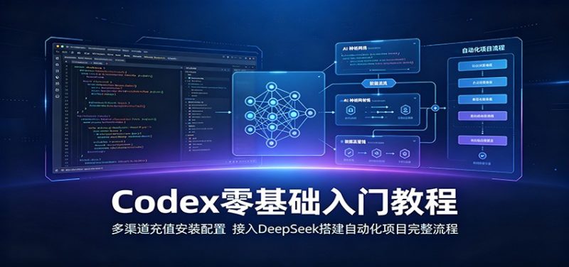 Codex零基础入门教程：多渠道充值安装配置，接入DeepSeek搭建自动化项目完整流程-玻哥网络技术工作室