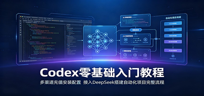 图片[1]-Codex零基础入门教程：多渠道充值安装配置，接入DeepSeek搭建自动化项目完整流程-玻哥网络技术工作室