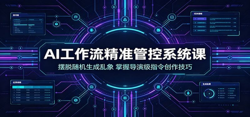 AI工作流精准管控系统课：摆脱随机生成乱象，掌握导演级指令创作技巧-玻哥网络技术工作室