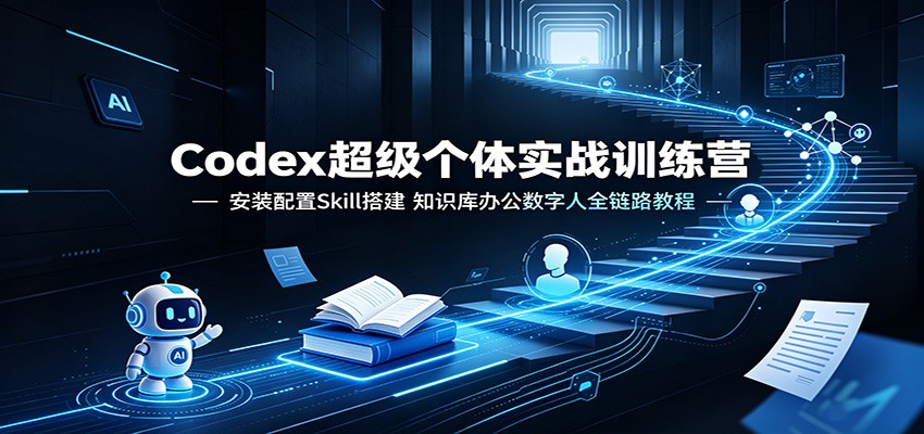 图片[1]-Codex超级个体实战训练营：安装配置Skill搭建，知识库办公数字人全链路教程-玻哥网络技术工作室
