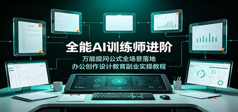 全能AI训练师进阶：万能提问公式全场景落地，办公创作设计教育副业实操教程-玻哥网络技术工作室
