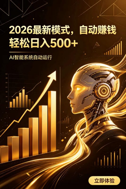 AI智能广告，自动賺钱新模式，轻松日入500+，主业副业都可做，适合任何人群【揭秘】-玻哥网络技术工作室