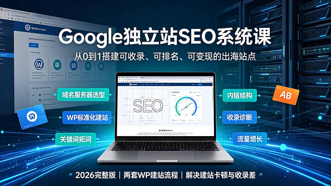 图片[2]-Google独立站SEO-7月系统课：出海基建×WordPress建站×AI内容生产×站内外优化×Search Console×AdSense变现-玻哥网络技术工作室