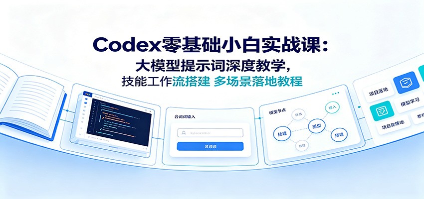 图片[1]-Codex零基础小白实战课：大模型提示词深度教学，技能工作流搭建多场景落地教程-玻哥网络技术工作室