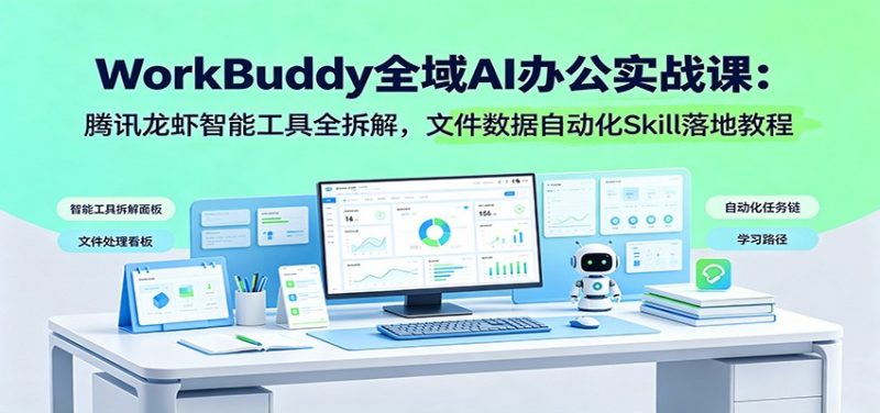 WorkBuddy全域AI办公实战课：腾讯龙虾智能工具全拆解，文件数据自动化Skill落地教程-玻哥网络技术工作室