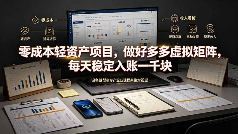 零成本轻资产项目，做好多多虚拟矩阵，每天稳定入账一千块-玻哥网络技术工作室