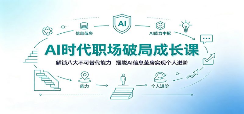 AI时代职场破局成长课：解锁八大不可替代能力，摆脱AI信息茧房实现个人进阶-玻哥网络技术工作室