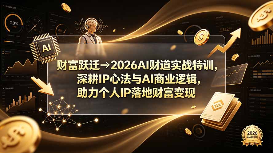 图片[1]-财富跃迁→2026AI财道实战特训，深耕IP心法与AI商业逻辑，助力个人IP落地财富变现-玻哥网络技术工作室