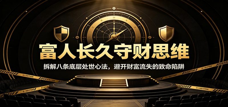 富人长久守财思维：拆解八条底层处世心法，避开财富流失的致命陷阱-玻哥网络技术工作室